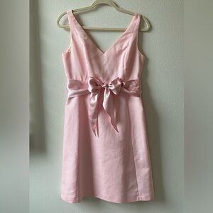 J. Crew pink sleeveless dress with detachable satin ribbon at waist 8P